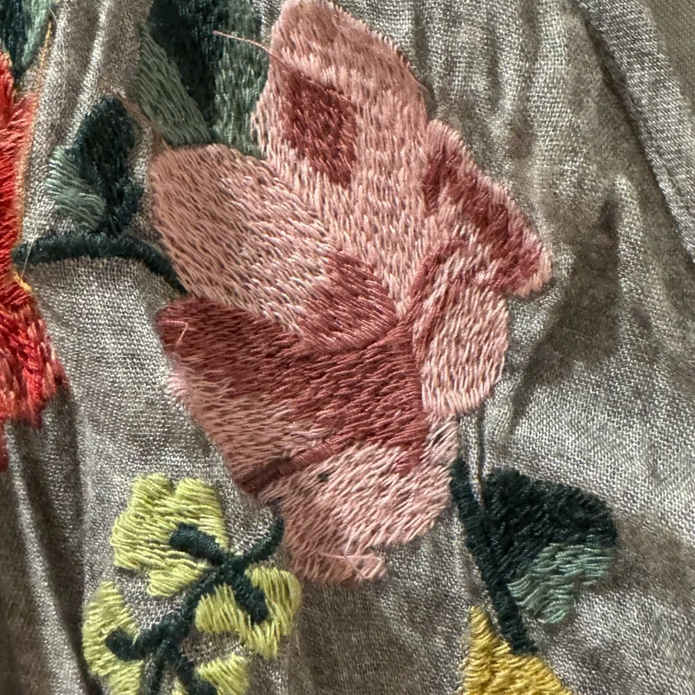 World Market Grey Floral Embroidered Maxi Dress - Picture 3 of 8